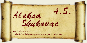 Aleksa Skukovac vizit kartica